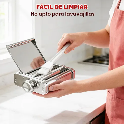 Vista 7 de Accesorio de pasta de acero inoxidable para batidora de pie KitchenAid, máquina de pasta 3 en 1 con rodillo de pasta, cortadores de espaguetis
