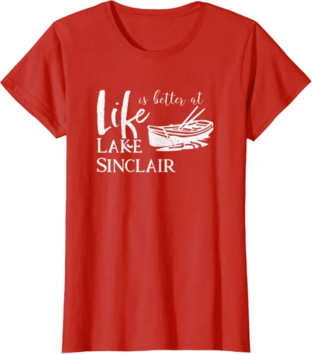 Vista 84 de Life is Better at Lake Sinclair Georgia Camiseta Negro