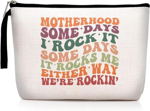 Vista 9 de Regalos divertidos para mamá, esposa, tía, tía, regalos divertidos para mamá, bolsa de maquillaje para amantes de los deportes, mamá, mamá, madre