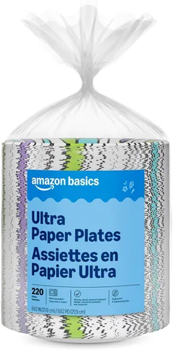 Vista 11 de Amazon Basics Ultra - Platos de papel, 8.62 pulgadas, desechables, 64
