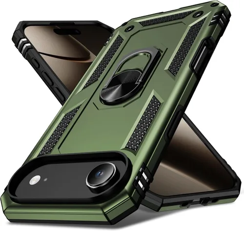 Vista 35 de Korecase Funda para iPhone 17 Pro con soporte de anillo, grado militar, resistente, a prueba de golpes, protección de cuerpo completo para Apple