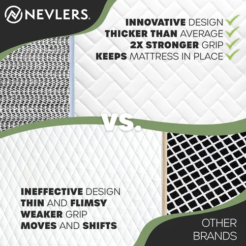 Vista 4 de Nevlers - Tapón antideslizante para colchón de 72 x 36 pulgadas, tamaño individual Customizable & Durable Open-Weave PVC Foam Design to Keep Bed