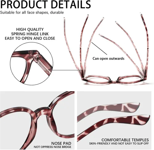 Vista 3 de SIGVAN Lentes de lectura progresivos multienfoque con bloqueo de luz azul, para mujeres y hombres, anteojos para computadora, lectores de bisagra