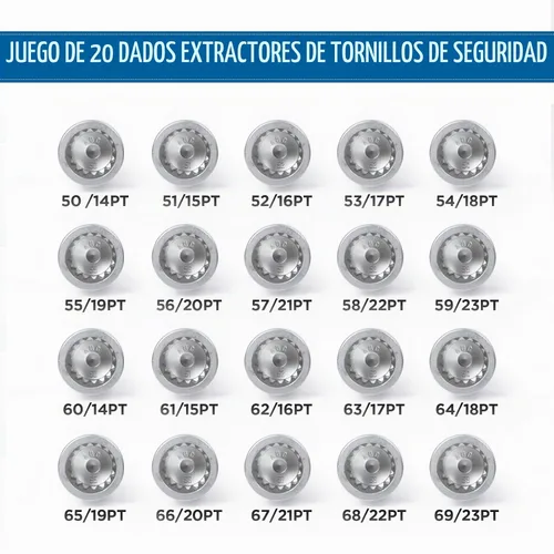 Vista 2 de BELEY Kit de llave de tuerca de bloqueo de rueda 20PCS para Porsche VW