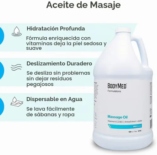 Vista 6 de BodyMed Formulations Aceite de masaje, 8 oz. – Sin fragancia, aceite totalmente natural para terapia de masaje – Certificado Leaping Bunny