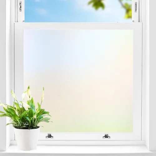 Vista 13 de Coavas película de privacidad para ventana, vidrio esmerilado, sin pegamento, adherente, antirrayos ultravioleta, antiestática y decorativa
