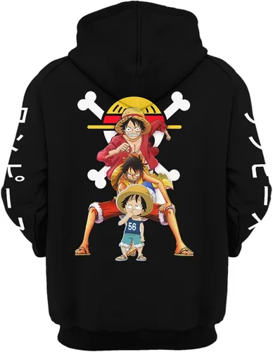 Vista 2 de Sudadera con capucha para hombre, diseño de anime, moda juvenil con capucha para adultos, sudadera con capucha, balck3.