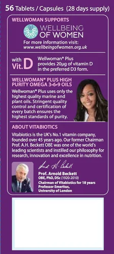 Vista 3 de Vitabiotics Wellwoman Plus Tabletas 56 Cápsulas