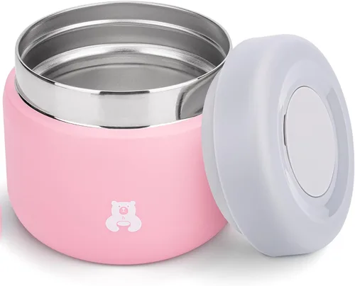 Vista 10 de Charcy Tarro de comida aislado de acero inoxidable para niños, termo de sopa de boca ancha a prueba de fugas, juego de recipientes para 8 horas