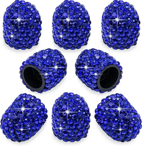 Vista 38 de 4 tapas de válvula de vástago de neumático de diamantes de cristal brillante, a prueba de polvo, tapas universales para válvulas de neumáticos