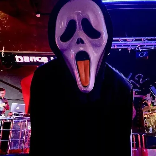 Vista 3 de ADWOA 2PCS Halloween Scream Mask Ghost Creepy Full Face Mask Ghostface Mask Scary Face Ghost Festival Screaming Mask