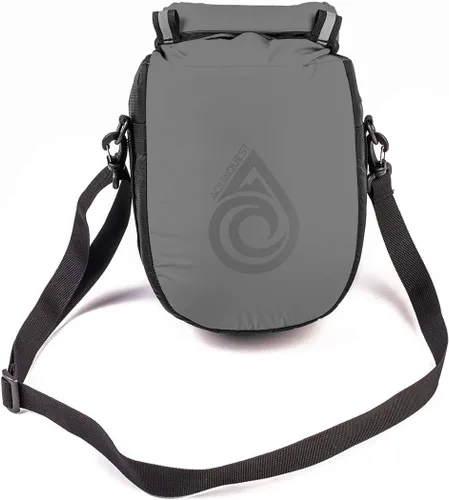 Vista 5 de Aqua Quest Ice Cave - Bolsa seca aislada - Bolsa seca térmica de 5 litros y 12 L, impermeable, ligera, compacta, gris, azul, negro