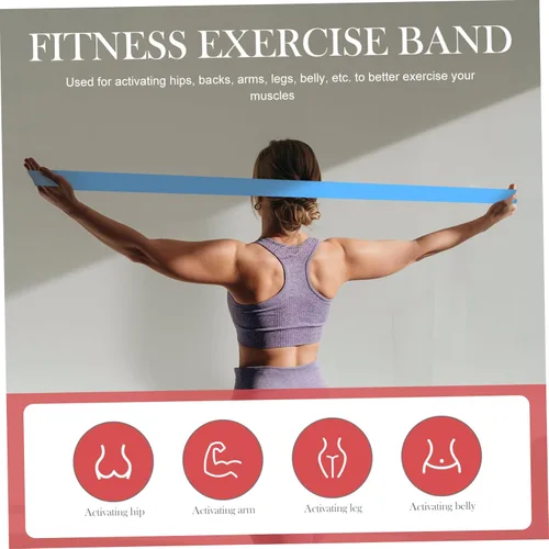 Vista 7 de 3 bandas de resistencia para yoga y entrenamiento de fuerza, bandas elásticas con alta elasticidad y resistencia para brazos, espalda, piernas