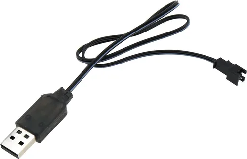 Vista 3 de MEETOOT DC 3.6V 250mA Salida Ni-Cd Ni-Mh Batería Cable de carga USB SM 2P Plug