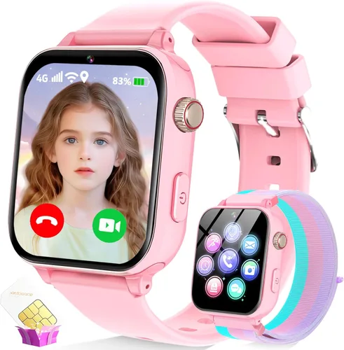 Vista 8 de Reloj inteligente 4G para niños, reloj inteligente para niños y niñas de 4 a 12 años con llamadas, SOS, controles parentales, juegos, cámara