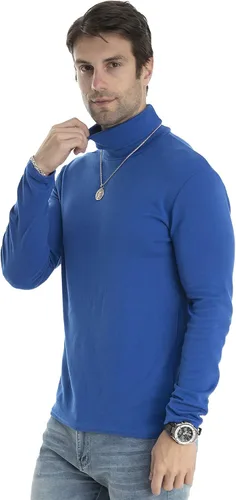 Vista 67 de Camiseta de manga larga para hombre, ajustada, ligera, con cuello de tortuga