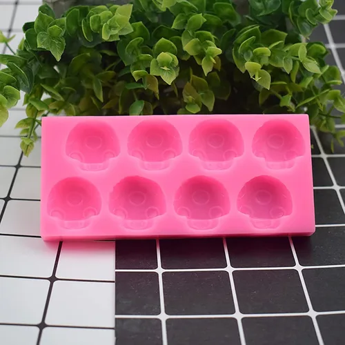 Vista 5 de Molde de silicona de 8 cavidades para hongos 3D para hacer dulces de fondant, moldes de chocolate, piruletas, postres, cubitos de hielo, goma