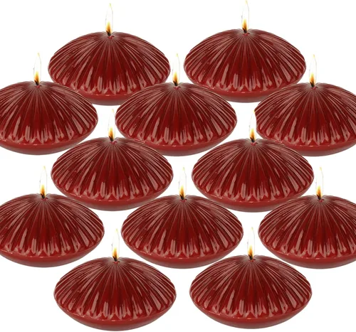Vista 10 de Velas de colores flotantes de manzanilla, velas grandes perfumadas románticas de 2 pulgadas para jarrones cilíndricos, centros de mesa en bodas