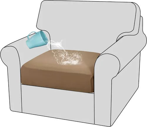 Vista 2 de H.VERSAILTEX Fundas elásticas para sillones, fundas de cojín de sofá, fundas elásticas 100% impermeables, con tela gruesa de doble forro polar