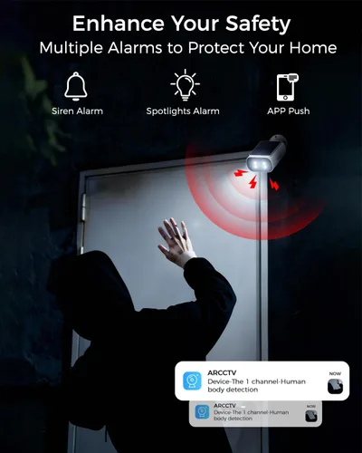 Vista 7 de Cámaras de seguridad solar de 4MP inalámbricas para exteriores, sin