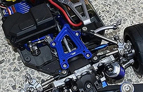 Vista 4 de Placa superior delantera de aluminio para 1/10 Traxxas Ford GT 4-Tec 2.0 83056-4/4-Tec 3.0 93054-4 - Juego de 6 piezas Azul