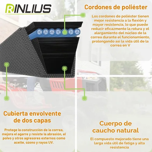 Vista 3 de Cinturón de cubierta de cortacésped 954-04060C para Craftsman Troy-Bilt Cub Cadet John Deere MTD 42 pulgadas Decks 954-04060B 954-04060 754-04060