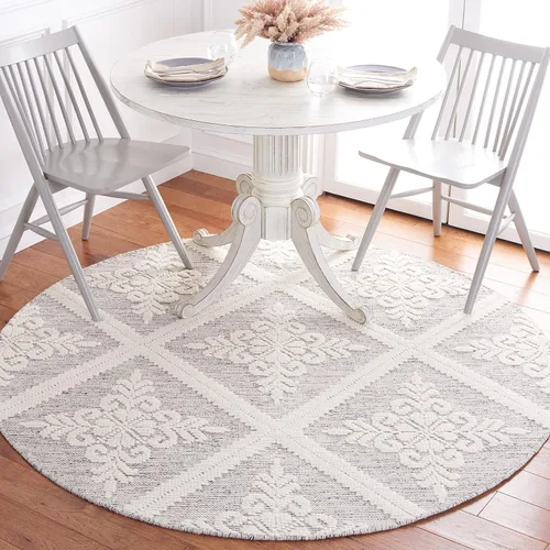 Vista 38 de SAFAVIEH Vermont Collection - Alfombra decorativa de 2 pies 3 pulgadas x 4 pies, color marfil, lana hecha a mano, ideal para zonas de alto tráfico
