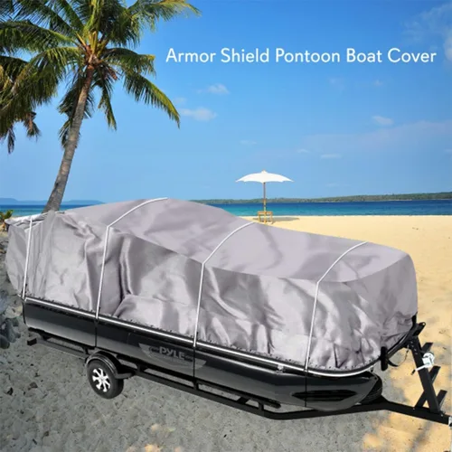 Vista 6 de Pyle PCVHP442, funda impermeable para pontón, tela de calidad naval 300 denier poliéster. Funda duradera, protege contra todo tipo de agua. Se