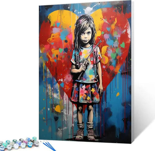 Vista 17 de Tucocoo Pintura de globos coloridos por números para adultos, kits de pintura al óleo digital sobre lienzo con pinceles y pigmento acrílico, arte