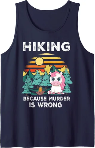 Vista 7 de Hiking Because Murder Is Wrong Unicorn - Camiseta sin mangas para excursionistas