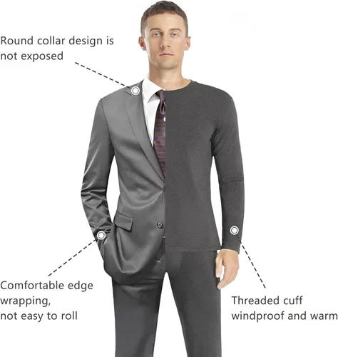 Vista 5 de SIMIYA Thermal Underwear Set for Men Long Johns with Fleece Lined