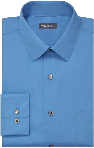 Vista 3 de Van Heusen - Camisa de vestir de popelina para hombre, ajuste estándar, unicolor