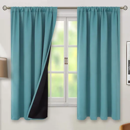 Vista 88 de BGment - Cortinas opacas para sala de estar de 63 pulgadas de largo, juego de 2 paneles, cortinas para oscurecer toda la habitación, cortinas