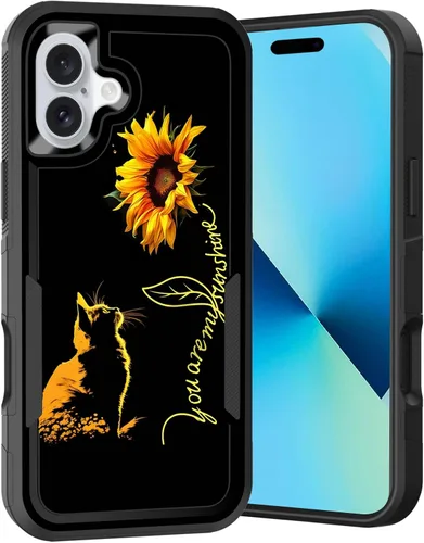 Vista 184 de Funda para iPhone Air, doble capa híbrida resistente resistente a prueba de golpes de policarbonato duro + funda protectora de silicona suave