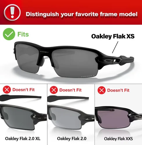Vista 4 de Prizo ORL Lentes de repuesto para gafas de sol Oakley Flak XS Youth OJ9005 - Multicolor