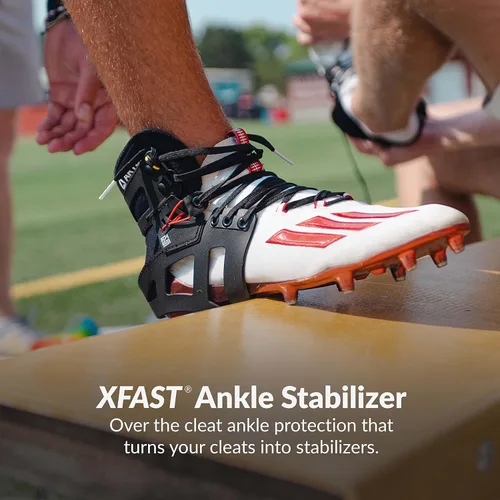 Vista 2 de ARYSE XFAST - Tobillera y estabilizador para tacos - Soporte superior de tobillo para hombres y mujeres. Fútbol, fútbol, lacrosse, rugby y más