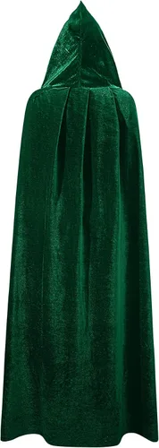 Vista 5 de QUCH Capa unisex con capucha para hombres y mujeres, capa de bruja de vampiro, disfraz de Halloween y Navidad
