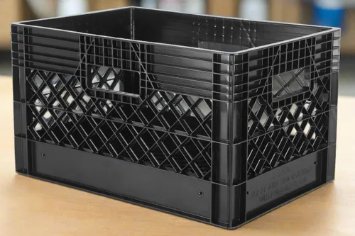 Vista 7 de Hudson Exchange - Contenedor de almacenamiento de malla de grado comercial con mango de caja de leche de 19 x 13 x 11 pulgadas
