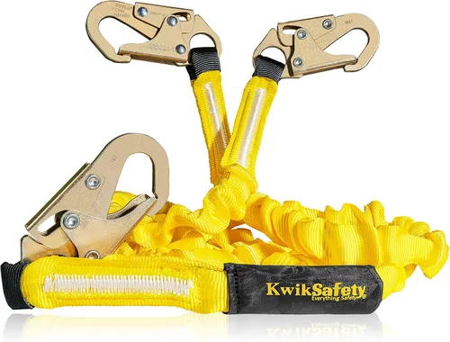 Vista 13 de KwikSafety - Charlotte, NC - Rattler [2 Pack] Amortiguador interno de choque de una pierna de 6 pies Cordón de seguridad OSHA ANSI Equipo