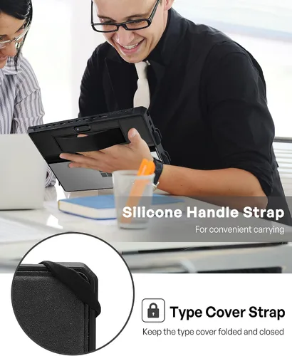 Vista 3 de ProCase Funda para Surface Pro 7 Plus, Pro 7, Pro 6, Pro 5, Pro 4, Pro LTE, funda resistente, resistente a prueba de golpes con agarre