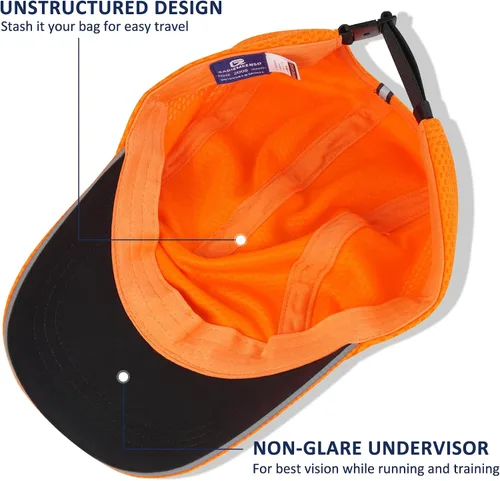 Vista 3 de GADIEMKENSD Gorra de correr para mujer Race Day - Excelente ventilación, ligera, reflectante de seguridad