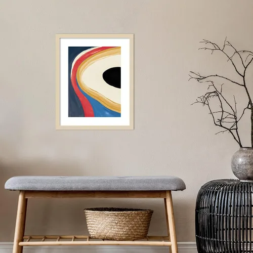 Vista 5 de Amanti Art Framed Wall Art Print 21x17 In the Groove II Retro by Danhui Nai, Abstract Wall Art, Modern Contemporary Decor, Small Poster Painting