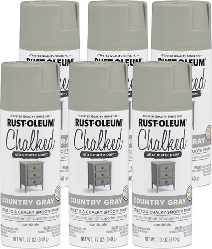 Vista 22 de Rust-Oleum 302592 - Pintura a la tiza en aerosol ultramate de 12 onzas (paquete de 1), color gris envejecido