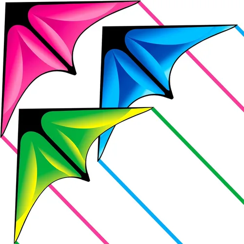 Vista 8 de Delta Kite Set para niños y adultos, paquete de 3 cometas para adultos