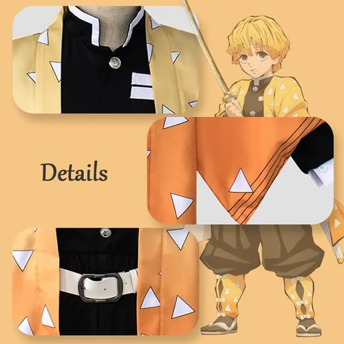 Vista 4 de Demon Slayer - Conjunto de cosplay de anime para cosplay disfraz de kimono para adultos niños y pelucas una variedad de estilos para elegir