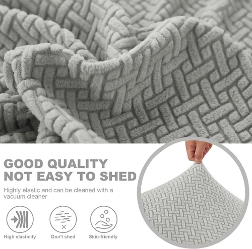 Vista 6 de Funda otomana de sofá resistente al desgaste, fundas otomanas rectangulares elásticas, funda para taburete de pies, fundas de taburete extraíbles