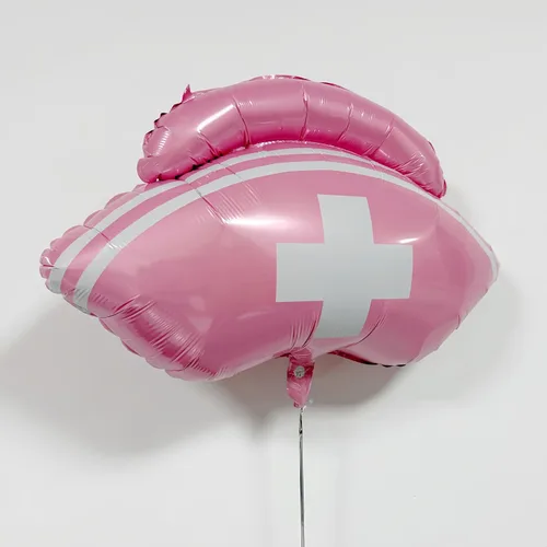 Vista 7 de 3 globos rosados con gorro de enfermera/decoraciones de fiesta de enfermera/decoraciones de graduación de enfermera/suministros de fiesta