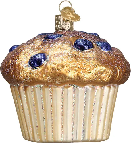Vista 3 de Adorno de muffin de arándanos por Old World Christmas