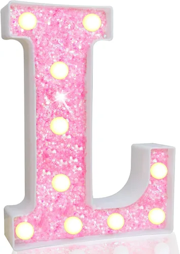Vista 76 de Pooqla Luces de números de marquesina, números de luz rosa para niñas de 10.º cumpleaños, funciona con pilas, luz nocturna de número con purpurina