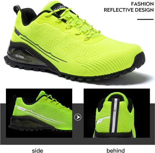 Vista 6 de Kricely Tenis de correr para hombre, para caminar, senderismo, tenis para hombre, tenis cruzado, tenis al aire libre, calzado casual
